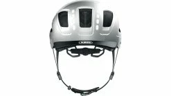 Abus Hyban 2.0 LED Urbanhelm -Fahrradhosen Verkaufsladen abus hyban 2 0 led urbanhelm 4 signal silver 224087